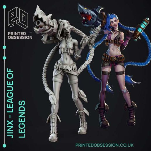 jinx league of legends 3D model
