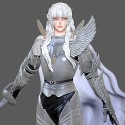 10.jpg BERSERK GRIFIFTH HAWK KNIGHT FANTASY ANIME SWORD CHARACTER 3D print model