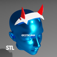 5.png 3D file ZERO TWO Headpiece - STL - 3D Files - Darling In The Franxx・Template to download and 3D print