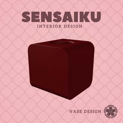 78. Rounded Cube 78 Custom Vase Design: Personalized Forms for Miniature and Modern Spaces - Ikebana Home Decoration for Modern Diorama