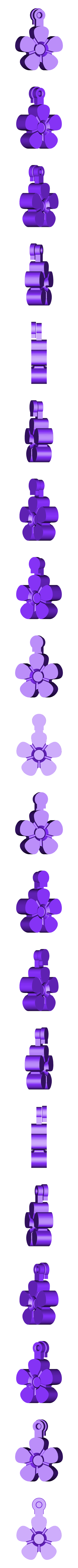 flower_fob_-_solid_.stl Download free STL file Flower Fobs... Flower Key Fobs that Spin! • 3D printer design, Muzz64