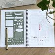 2-Large.jpeg Bullet style Journal Stencil | A5 size journal