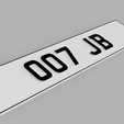 007_Number_Plate_.png 007 Bond car UK number plate (scale)