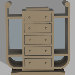5-draws.png Art Deco chest of 5 draws and shelves