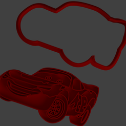 STL file Lightning Mcqueen Silhouette 🌩️・3D print design to download・Cults