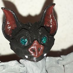 Figurine articulée en forme de chauve-souris, corps imprimé sur place, tête encliquetable, mignonne-flexi