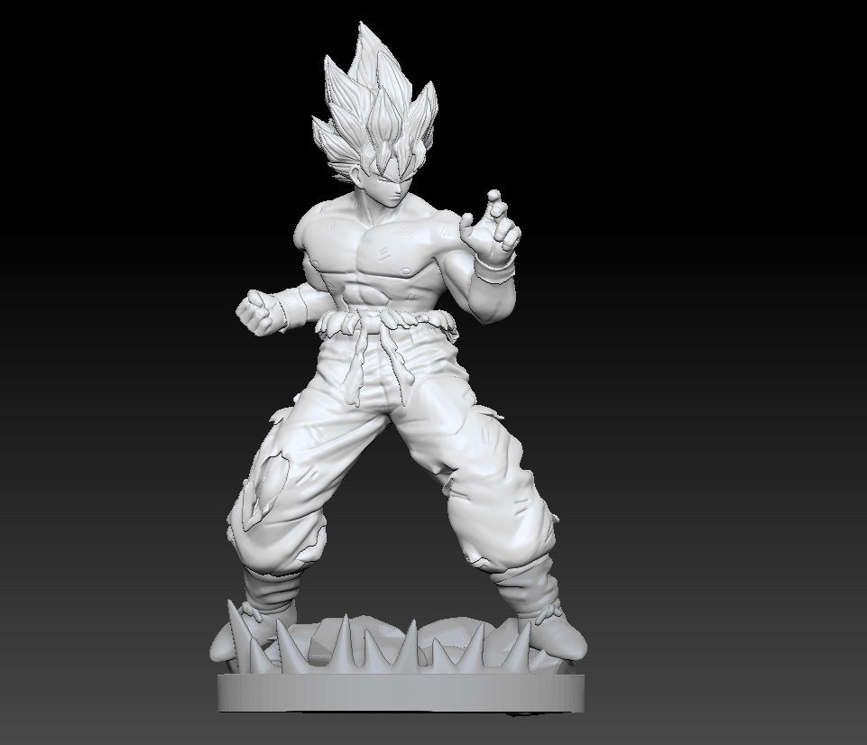 Descargar Archivo Stl Goku Dragonball Z Modelo De ImpresiÓn 3d Modelo