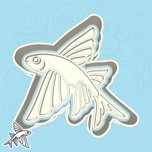 08-1.jpg Cortapastas del mundo submarino - juego / paquete de peces extraños - 6 piezas