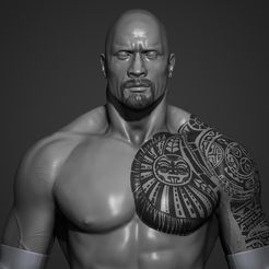 2.jpg 3D file The Rock - Dwayne Johnson 3D Print・3D print model to download