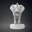 03.jpg Low Poly Elephant Statue