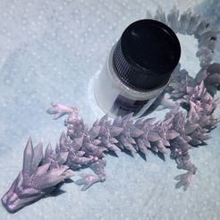 Dragon de cristal, animal de compagnie articulé et flexible, impression en place, fantaisie.