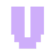 v.STL Minecraft Alphabet Letter