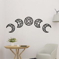 sample.jpg 3D file Moon Wall Decor・Template to download and 3D print, SaracWallArt
