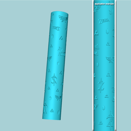 b.png Texture Roll 59 Zelda Negative - Fondant Decoration Maker