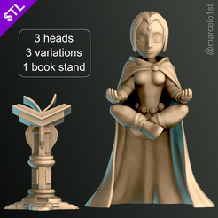 Ravena-FULL_01.png STL file Raven Teen Titans Statue・3D printer design to download