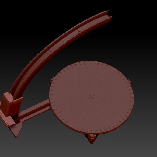 ZBrush-Document.jpg Support pour scanner 3D de téléphone STL - Support de numérisation mobile avec support d'arceau et plateau tournant