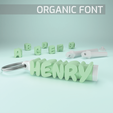 Organic-Font-Title-01.png Customizable fidget Name keychain spinner - Organic font