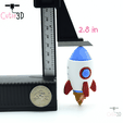 Cutie3D-Click Rocket Fidget Clicker Keychain_04.png Cutie3D Click Rocket Fidget Clicker Keychain - Cute Backpack Keychain