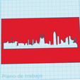 Sin título.png 3D Printed BCN Skyline Stencil