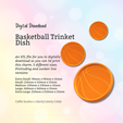 Cover-7.png Basketball Trinket Dish STL File - Digital Download -5 Sizes- Homeware, Boho Modern Design