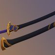 3.jpg Yone spirit blossom swords cosplay League of Legends LOL 3D print model