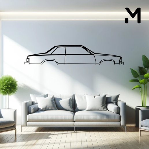 malibu-coupe-1980.png Wall Silhouette: Chevrolet Set