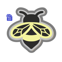 STL00883-1.png Файл 3D 1шт Пчелиная форма для бомбочек для ванны・Модель для загрузки и 3D печати