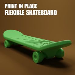 Preview-01.jpg STL file Print-In-Place Skateboard・3D printable design to download