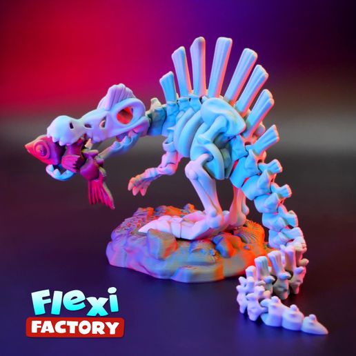 Dan-Sopala-Flexi-Factory-Spinosaurus_9.jpg Flexi Factory Print-in-Place Skeleton Spinosaurus Dinosaur