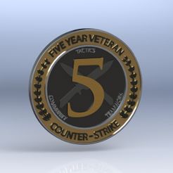 5yearcoin1.jpg Fichier STL CSGO 5 year veteran coin・Design pour imprimante 3D à télécharger