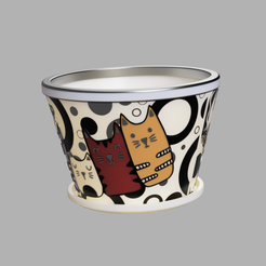 Cat_plant_pot_2021-May-25_05-50-50PM-000_CustomizedView14798180823_png.png STL file Cat Plant Pot・3D print design to download, MrJefferson105
