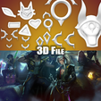 YoneHeatsteel03.png Yone Heartsteel Accessories League of Legends STL files