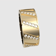 rotating_25.png Modernes geometrisches Band Ring 3D-Druck