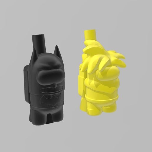 HOOKAH/CACHIMBA/SHISHA Among us goku batman pack - 3D model önizlemesi