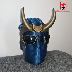 loki helmet 5.jpg Archivo STL La corona de Loki de disney más el show de Loki・Objeto imprimible en 3D para descargar