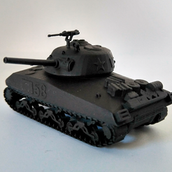 Sherman_Lat.PNG Fichier STL Tank Sherman M4, Réplique avec tour tournante・Design pour imprimante 3D à télécharger, jjsarte3d