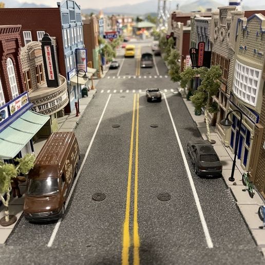 HO Scale Street Modules - 3D model önizlemesi