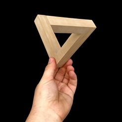 Holding.png Free STL file Penrose Triangle Impossible Object Optical Illusion・3D printer model to download