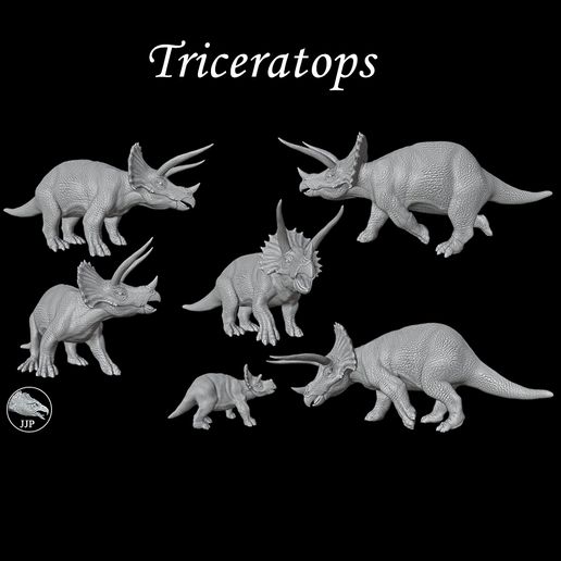 🦖 TRICERATOPS (Triceratops horridus)・ 3D File for 3D printing・Cults