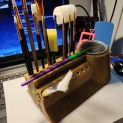 porta-pinceles.jpeg STL-Datei Bürstenhalter kostenlos・3D-druckbare Vorlage zum herunterladen