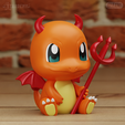 CharmanderDevil02.png Charmander Chibi Halloween Devil Pokemon