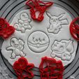 IMG_0904.JPG 5 cookie cutters POKEMON - Classique