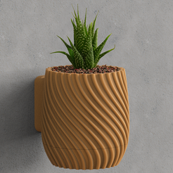 untitled.96-copy.png WALL MOUNTED PLANTER POT WITH DRIP TRAY - ROUND SERIES WAVE DESIGN