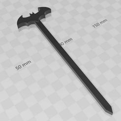 1.jpg Free 3MF file Kanzashi - Batman hair stick・Model to download and 3D print