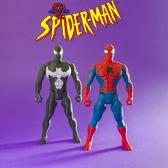 1.jpg Fichier STL Spider-Man TAS 1994 Articulated Print-in-Place・Modèle à télécharger et à imprimer en 3D