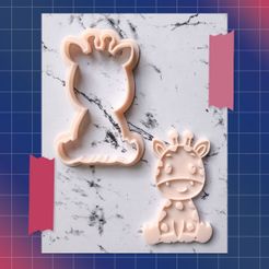 Cortante-jirafa-cute.jpg Fichier STL Découpeur de girafe Cute/Kawaii・Design pour imprimante 3D à télécharger