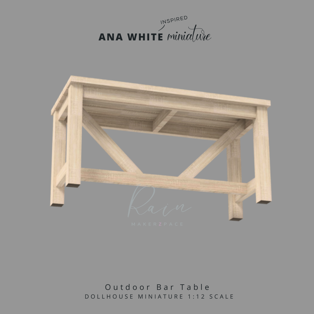 OUTDOOR-BAR-TABLE,-ANA-WHITE-MINIATURE-FURNITURE-2.png Archivo STL Mesa de bar exterior en miniatura para DOLLHOUSE 1:12・Modelo para descargar e imprimir en 3D, RAIN