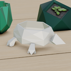 06.png Turtle Shaped Geometry Pot