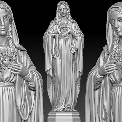 Immaculate of Mary Statue 3D print model