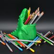 DSC_9184.jpg Dinosaur gluttonous pencil holder